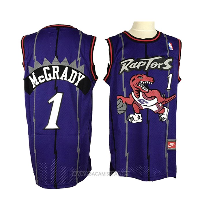 Mal uso Etna Tratar Camiseta Toronto Raptors Tracy McGrady NO 1 Retro Violeta