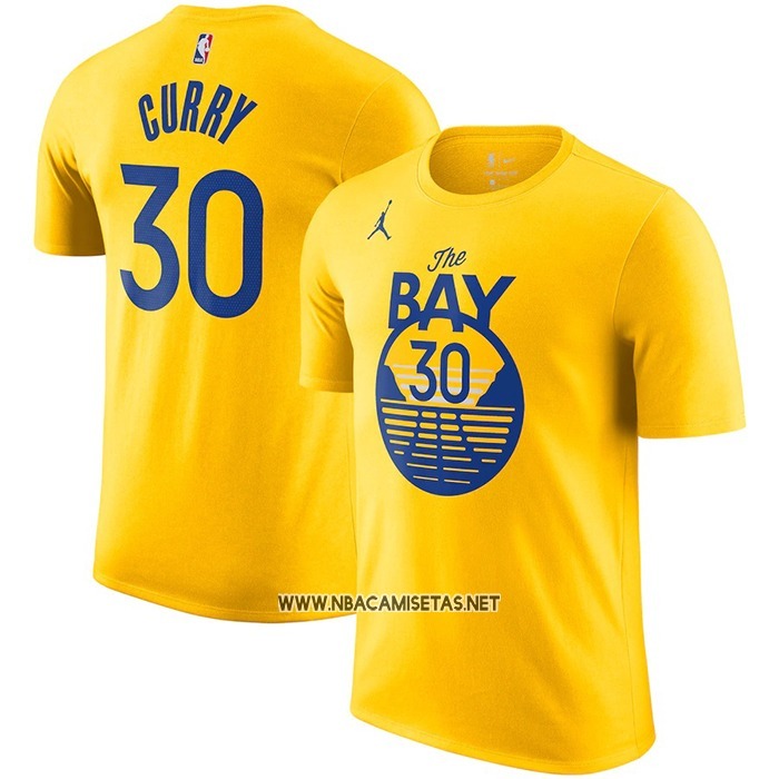 Camiseta Manga Corta Golden Warriors Stephen Curry Statement Amarillo