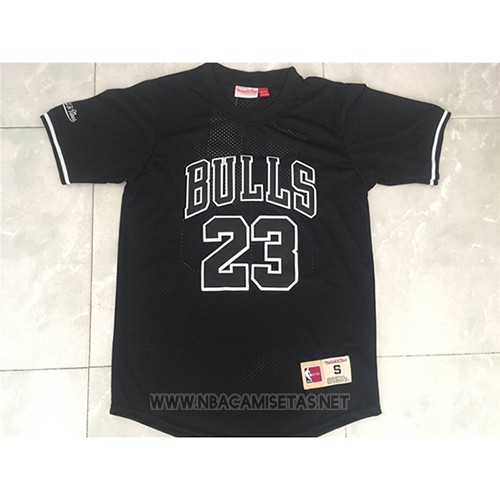 Camiseta Manga Corta Chicago Bulls Michael Jordan NO 23 Negro