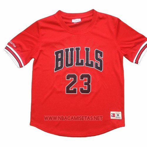 Camiseta Manga Corta Chicago Bulls Michael Jordan NO 23 Rojo