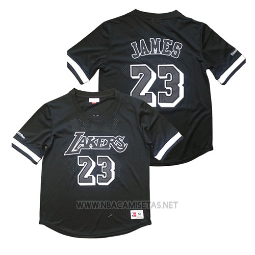 Alojamiento Defectuoso modelo Camiseta Manga Corta Los Angeles Lakers Lebron James NO 23 Negro