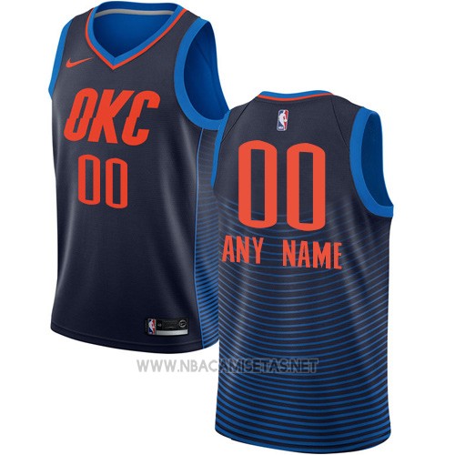 Camiseta Oklahoma City Personalizada 2017-18 Azul