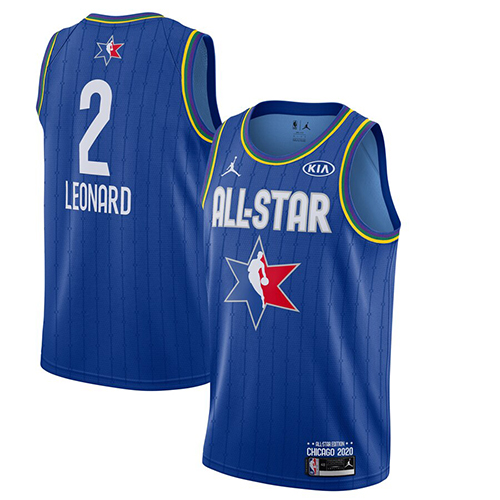 Camiseta All Star 2020 Los Angeles Clippers Kawhi Leonard 2 Azul